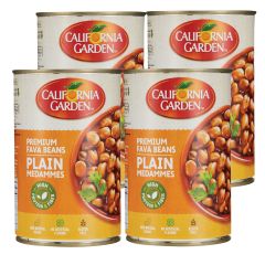 California Garden Fava Beans Plain Medamas 4x450g