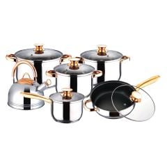 Stainless Steel Cookware Set 12Pcs