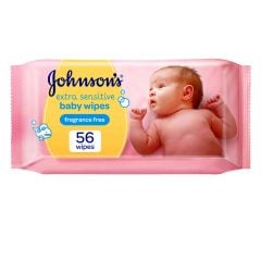 Johnson's Extra Sensitive Baby Wipes Fragrance Free 56pcs