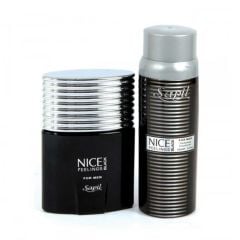 Sapil Nice Feeling Black EDT for Men 75ml + Deodorant Spray 150ml - www.ahmarket.com