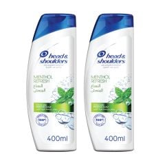 Head & Shoulders Anti-Dandruff Shampoo Menthol Refresh - 2x400ml - AHMarket.Com