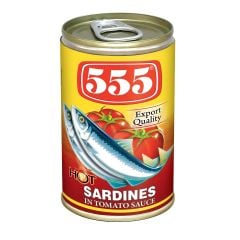 555 Hot Sardines In Tomato Sauce 155g