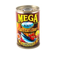 Mega Extra Hot Sardines In Tomato Sauce 155g