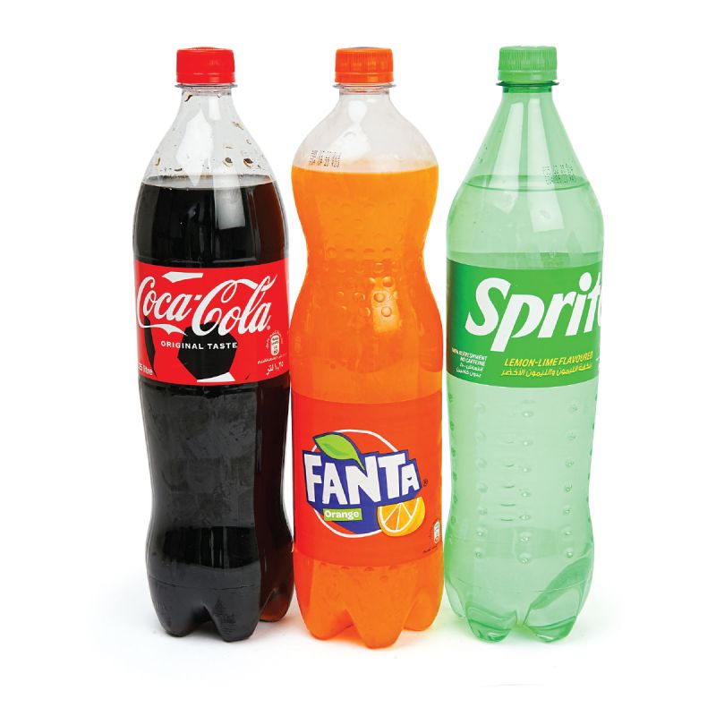 Coca Cola, Fanta, Sprite Assorted Soft Drink 3x1.25L