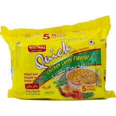 Wai Wai Quick Instant Noodles Chicken Curry Flavour 5 x 75g
