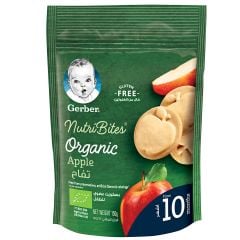 Gerber Nutribites Organic Apple Biscuits Beige 150g