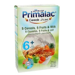 Primalac 5 Cereals, 5 Fruits & Milk 250gm
