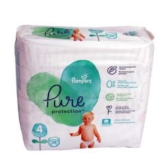  Pampers Pure Protection Baby Diapers Pack of 28 Diapers - Size 4