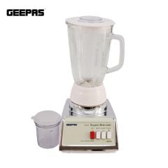 Geepas Blender 2 in 1 with Glass Jar 450W- GSB 1603